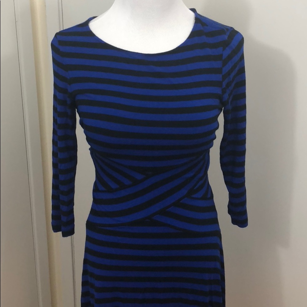 ECI New York Blue Striped Dress